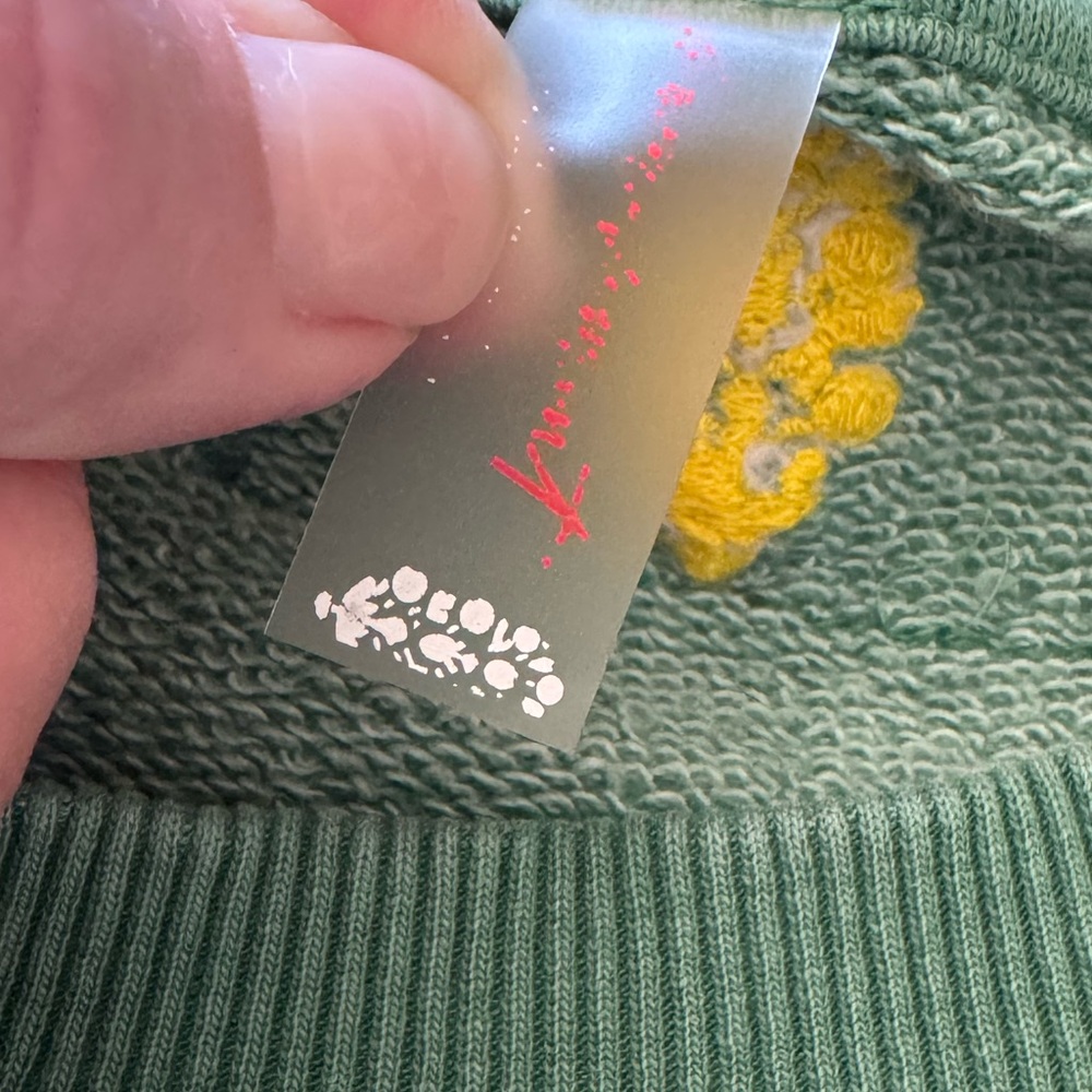 Green &Yellow FREE PEOPLE MOVEMENT Sweatshirt- soft comfy cozy/like NEW💚💛zoom in - Picture 11 of 12